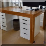 F43. Maple desk or table. 31”h x 60”w x 38”d 